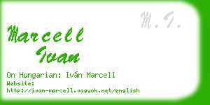 marcell ivan business card