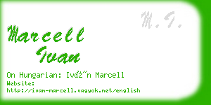 marcell ivan business card